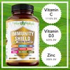 9-in-1 Immune Support Vitamin C (1000mg), Vitamin D3 (5000 IU), Zinc(22mg) with Elderberry, Turmeric, Echinacea, Ginger, Garlic and Pre+Pro-Biotic per serving (120 caps per bottle - 2 month supply)