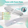 Kicimpro Faucet Plates to Cover Holes Stainless Steel Brushed Nickel Deck Plate for 1 or 3 Hole Bathroom or Kitchen Sink Faucet 9.8 Inch Round Faucet Escutcheons
