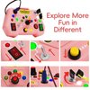 Toddler Busy Board With LED Light - Baby Game Sensory Toys,Light Switches Montessori Toys for 1 Year Old，Kids Educational Learning Activities Toys,Travel Toys and Birthday Gifts for 1 2 3 4 Boys Girls