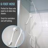 HealthSmart Modern Handheld Shower Head with 6 Foot Hose, Detachable, Unfinished