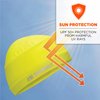 Ergodyne Chill Its 6632 Cooling Skull Cap, Sweat Wicking Helmet Liner, UPF 50 Sun Protection, Lime