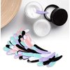 DNHCLL 100PCS Mixed Colors Disposable Mini Curved Cosmetic Spatula Scoop Makeup Mask Spatula Plastic Spoon,Small Makeup Scoop for Mixing and Sampling