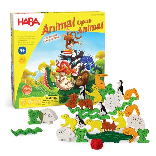 HABA Animal Upon Animal - Classic Wooden Stacking Game Fun for The Whole Family (Made in Germany)