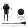 DGBRSM 4pcs Red + Black Small 12mm Latch Switch with Pre-Welded Wire Lock-Free Self-Reset Normally Open Dot Switch