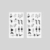 Oottati 2 Sheets Small Tiny Temporary Tattoo Stickers Heart Love Swallow Moon Totem