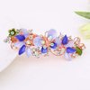 Green Flower Women Rhinestone Flower Butterfly Hairpin Hair Clip Barrette Ponytail Holder Glitter Crystal Elegant Gifts Hair Clips Green Flower Hair Clips Accessories(ZS578)