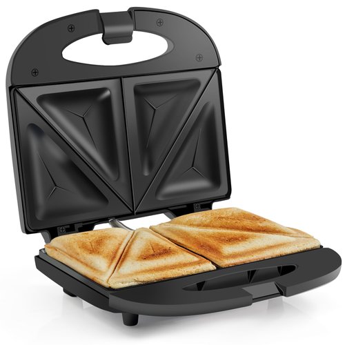 Elite Gourmet ESM2207# Sandwich Panini Maker Grilled Cheese Machine, Tuna Melt Omelets Non-stick Surface, 2 Slice, Black