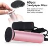 Electric Foot Callus Remover (Speed Adjustable) with 60pcs Sandpaper Disk, Professional Electric Foot File Pedicure Tool Foot Sander for Feet Dead Skin (Upgraded FCR-1 Pink)