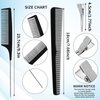 22 Pieces Hair Comb Set, Locks Comb Rat Tail Comb with 50 Dread Clips Loc Clips for Retwist Taper Hair Comb and Double Prong Hair Clips for Men and Women Wavy Curls Hair Types