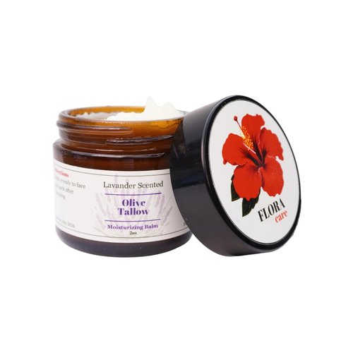 OLIVE TALLOW BALM. 100% Grass-Fed Beef Tallow & Organic Olive Oil – Natural Face Moisturizer for Sensitive Skin. Beef Tallow for Skin Care, 2oz. (2 oz, Lavender)