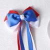 4th of July Long Ribbon Hair Bow Clips, Patriotic Red White Blue Cheer Barrettes Alligator Hair Pins, Independence Day Outfit Decor Accessories Holiday Gift for Teen Toddler School Girls Kids