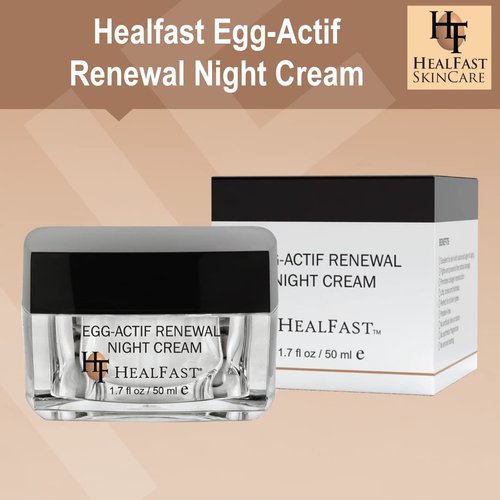 HealFast Egg-Activ Renewal Night Cream For Face – Enhance Your Anti-aging Skincare Routine – Promotes Healthy Cell Renewal for Younger-Looking Skin – Suitable for All Skin Types for Both Men and Women