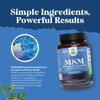 Pure MSM Supplement Tablets Joint Support for Increased Flexibility with Youthful Collagen Boosting Pills and Antioxidant Supplement for Men and Women