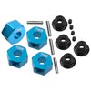ShareGoo 12mm Hex Wheel Hubs 7mm Thick w/ M4 Lock Nut Compatible with Traxxas 1/10 Slash 4X4 Stampede Rustler 4WD RC Car,Replace of 1654
