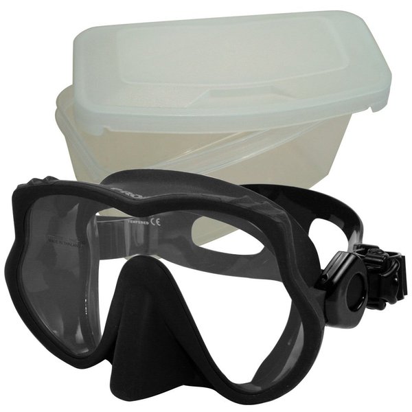 Promate Frameless Scuba Dive Snorkeling Mask, Black; w/ box