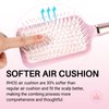 RHOS Paddle Brush for Women & Men - Detangler for Thick, Curly, Long, Wet & Dry Hair - Nylon Bristles Square Cushion Brush for Smoothing and Detangling (1 Pack - Pink)