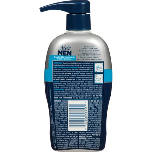 Nair Men's Hair Removal Cream, Body Hair Remover for Men, 13 Oz Bottle