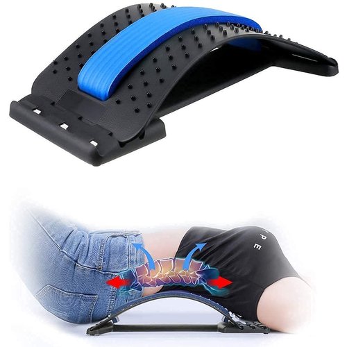 Back Stretcher, Lumbar Back Pain Relief Device(4 Level), Spine Borad Deck Multi-Level Back Cracker Lumbar, Pain Relief for Herniated Disc, Sciatica, Scoliosis, Lower and Upper Back Stretcher Support