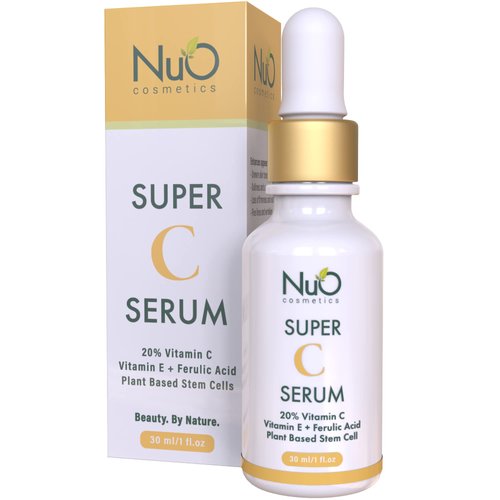 nuorganic Super 20% Vitamin C Serum with Hyaluronic Acid &amp; Plant Stem Cells - Brightening, Anti-A...