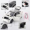 OANMYJJO Toy Cars Y 1/24 Zinc Alloy Diecast Metal Model Car, Pull Back Toy Model with Light and Music, Suitable for Children Aged 3 and Above as Gifts(White)