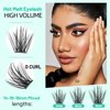 Bodermincer Lashes Clusters 10+12mm/12+14mm/14+16mm/16+18mm/10-12-14-16mm/14-16-18mm Mixed and 8-20mm to Choose Lashes Extension Kit lash Clusters Lashes Wispy Eyelash Extension （14-16-18mm Mixed)