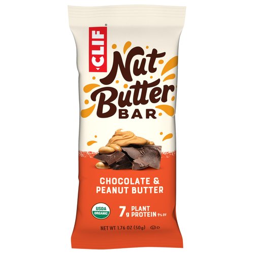 CLIF Nut Butter Bar - Chocolate Peanut Butter - Filled Energy Bars - Non-GMO - USDA Organic - Plant-Based - Low Glycemic - 1.76 oz. (12 Count)