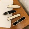 Lemeilleur 4 PCS Elegant Hair Clips Resin Hair Barrettes Sparkly Black & White with Metal Snap Hairpins for Women
