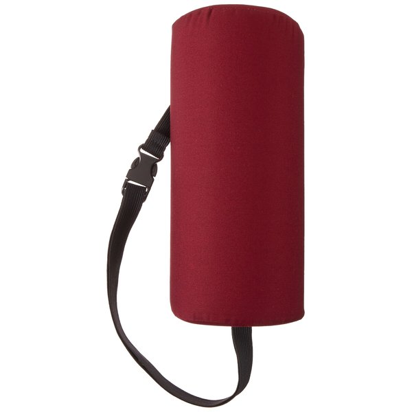 Sammons Preston Half Lumbar Roll with Attachment Strap, D-Shape Low Back Support Cushion, Posture Support Pillow for Spinal Alignment and Curvature, Pain Relief in Head, Neck, Shoulder, Burgundy, 4.5"