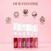 Just Herbs Organic Liquid Lipstick Kit Set of 5, Hydrating & Lightweight Lip Color - Paraben & Silicon Free - 1.6 fl oz. (Brights & Pinks)