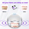 Voraiya Ultrasonic Cleaner UV for Dentures, Aligner, Retainer, Whitening Trays, Night Dental Mouth Guard, Toothbrush Head, Ultrasonic Jewelry Cleaner Machine for all dental Appliances, Diamon (White)