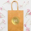 Andaz Press Round Circle Favor Gift Labels Stickers, Metallic Gold Ink, Thank You, 40-Pack, Not Gold Foil, for Invitations Stationery Envelopes
