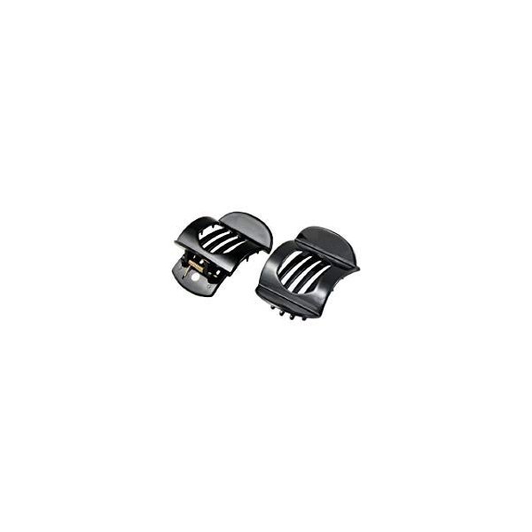 JDYYICZ Black Plastic Barrette Hairpin Clamp Hair Claw Clip 2 Pcs for Ladies