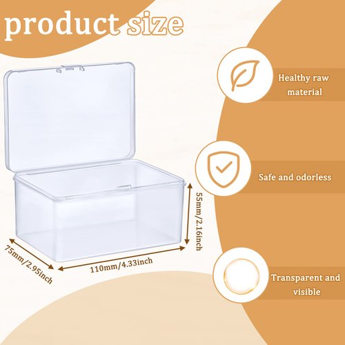 Qunclay 10 Pcs Playing Card Cases Trading Card Deck Case Clear Playing Card Box Playing Deck Card Storage Box Card Organizer Compatible with Mtg/Tcg Sports Cards, 4.33 x 2.95 x 2.17 Inch