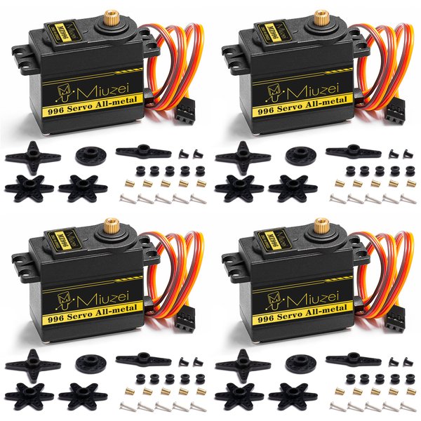 4Pack MG996R 55g Digital RC Servo Motors High Torque Metal Gear Servo for RC Car Robot Boat Helicopter