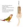 JOROBURO Sola Stick Bird Toys, Fun Interactive Soft Ball Log Sola Wood Corn Leaf Silk Parrot Chew Toys, Relieve Boredom Hanging Bird Toys for Parakeets Parrotlets Cockatiels
