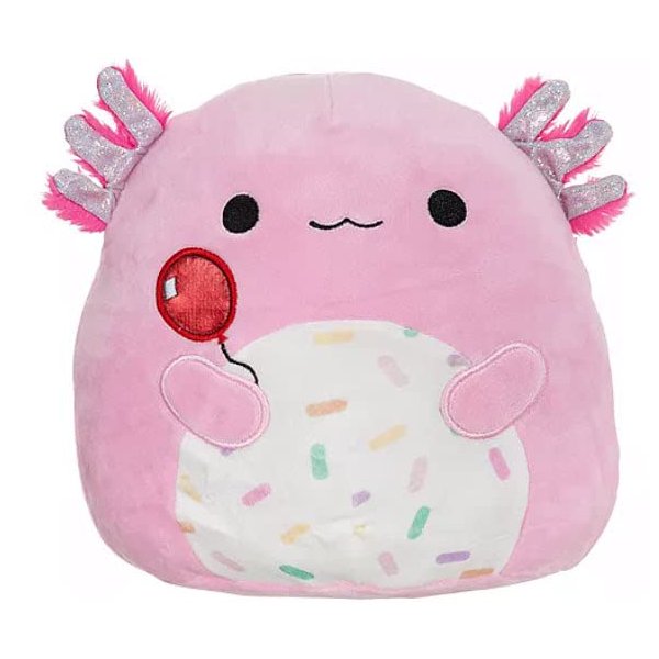 Squishmallows Official Kellytoy Plush 8 Inch Squishy Soft Plush Toy Animals (Archie Axolotl (with Balloon))