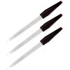 Pinkee's (3 Pack) 5 inch Stainless Steel Sapphire Nail File for Fingernails, Toenails, Scraping, Strengthening, Finger Manicure File