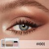Apooliy Dual-Color Eyeshadow Palette with Applicator,Waterproof Eye Shadow,Shimmer Eye Makeup Palette,Long Lasting