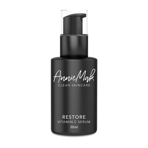 AnnieMak Restore Vitamin C Serum for Face with Hyaluronic Acid, Vitamin E & Patented Ingredients for Skin Tightening & Brightening, Facial Skincare for Fine Line & Wrinkle, Promotes Collagen (1 fl oz)