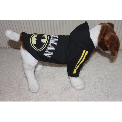 Dog Puppy Cat Coat Sweater Hoodie BAT for SMALL Breeds XXS- L (XS: Length 9" Chest up to 12")