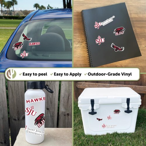 Saint Joseph's University Sticker Hawks SJU Stickers Vinyl Decals Laptop Water Bottle Car Scrapbook T2 (Type 2)