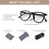 AVDLAB Blue Light Blocking Glasses for Women, Men & Teens, Computer/Gaming/TV/Phones Glasses, Anti Eyestrain & UV Glare (Bright black)