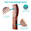 Double Tooth Hair Comb, Handcrafted Premium Acetate Wide & Fine Tooth Comb-Dual-Action, Anti-Static, Hand-Polished Detangler for All Hair Types, Gentle on Scalp, Anti-Breakage comb 7.64inch