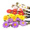 Honbay 5PCS Daisy Flower Headband Bohemian Flower Crown Floral Headband with Elastic Ribbon