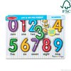 Melissa & Doug Lift & See Numbers Wooden Peg Puzzle - 10 Pieces - FSC Certified