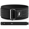 Workout Belt for Men & Women | Premium Weightlifting Belt for Serious Functional Fitness | Weight Lifting, Back Belt for Lifting | Olympic Lifting Athletes (Black/White, Medium)