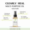 Clearly HEAL Aromatherapy Body Oil, Therapeutic Essential Oils with Almond, B5, Myrrh, Lavender | Natural Massage Oil for Moisturizing, for Couples, for Stress and Sore Muscles (2 Fl Oz)