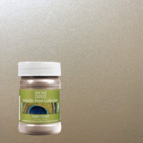 6 oz Modern Masters ME221 Warm Silver Metallic Paint Collection Water-Based Decorative Metallic Paint