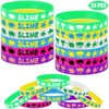 24PCS Rainbow Slime Themed Rubber Bracelets Silicone Wristbands -Art Paint Party Supplies Birthday Baby Shower Party Favors