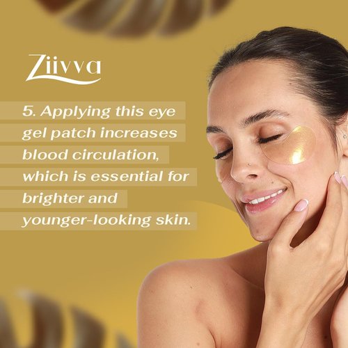 Ziivva Under Eye Collagen Patches Eye Masks with 24K Gold and Snail, Eye Gel Treatment Masks for Puffy Eye & Dark Circles, Anti Wrinkle, Moisturizing Improves Elasticity 30 PAIRS (Gold & Snail)